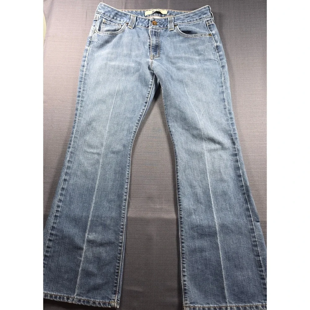 Gap Curvy Flare Jeans Womens 12 Regular Medium Wash Blue Denim Flared Leg